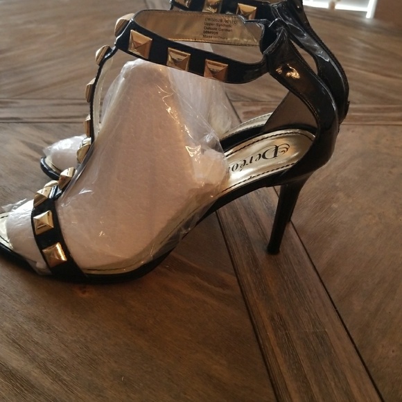 Der'eon Black Studded Heels - Picture 2 of 3